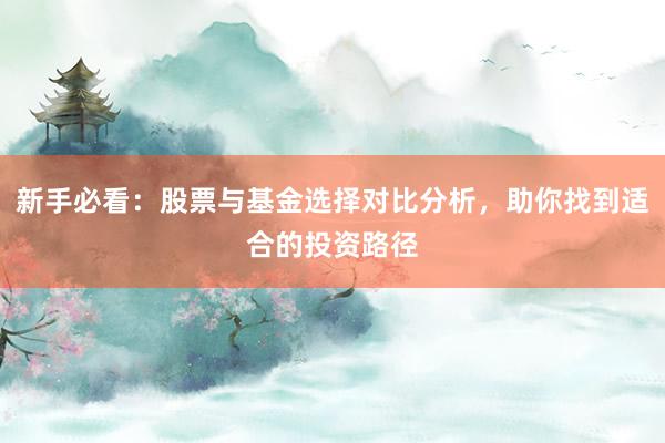 新手必看：股票与基金选择对比分析，助你找到适合的投资路径